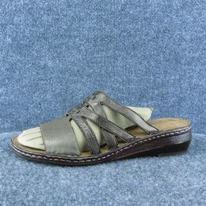 Naturalizer Leanna Women Slide‎ Sandal Shoes Bronze Leather Size 9.5 Medium